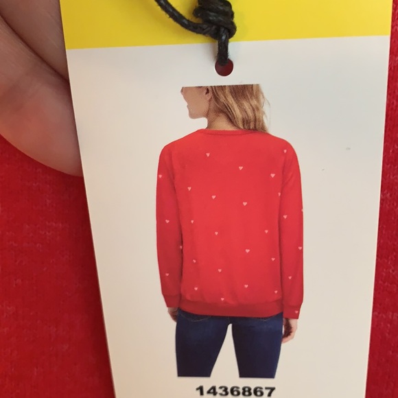 David Bitton BUFFALO Red Hearts Sweater Shirt Size Medium left - Picture 5 of 8